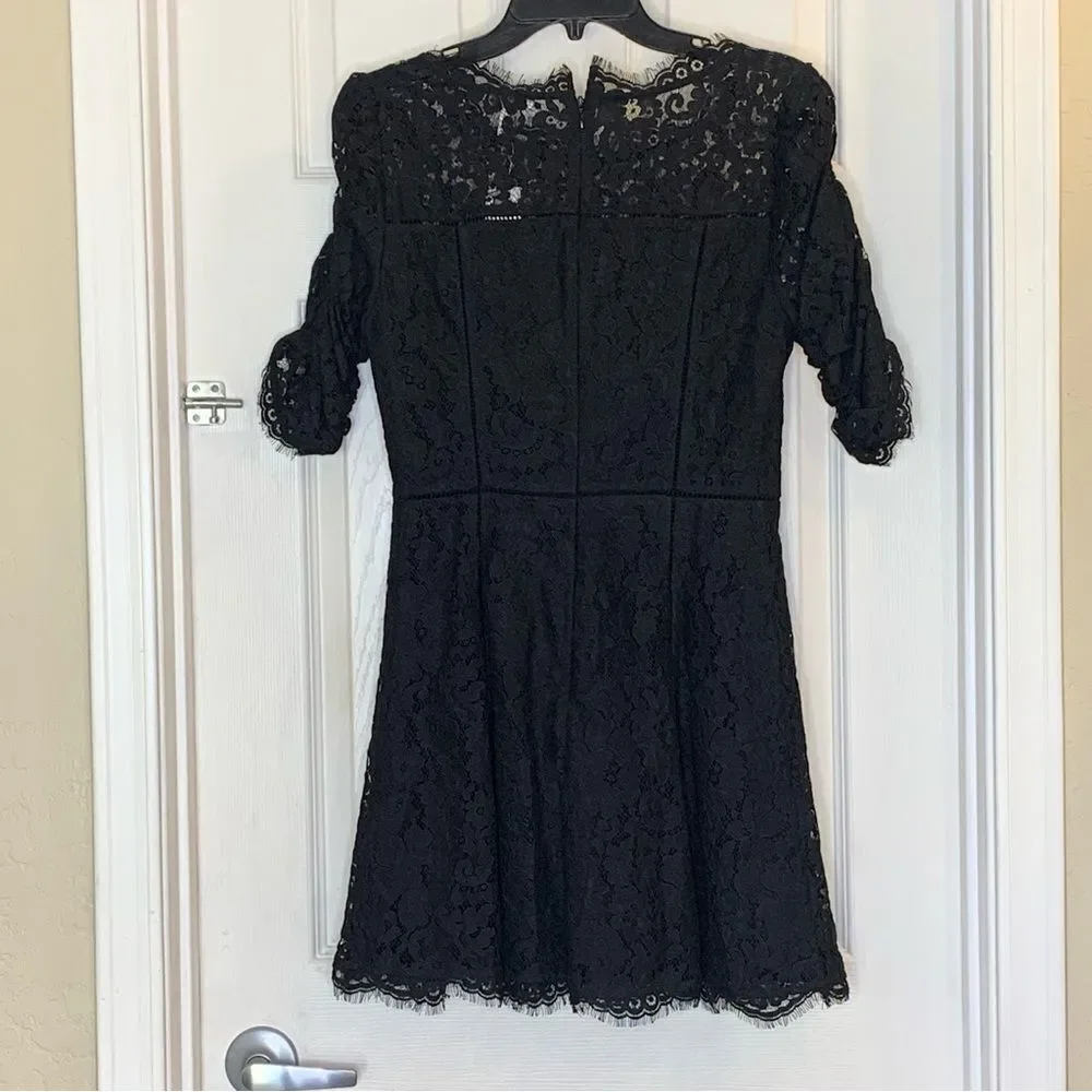 Joie Riya Black Lace Cocktail Dress Size 2